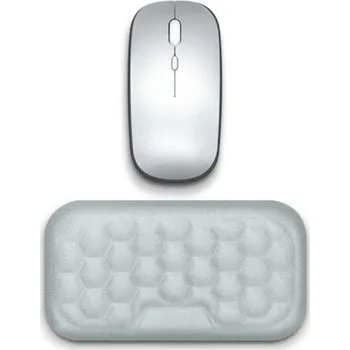 Ergonomická opěrka zápěstí před myš 150 x 80 x 20 mm Paměťová pěna Masážní povrch Uvolnění napětí při práci s počítačovou myší šedá