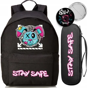 Školní batoh Školní batoh Funandstyle s jednou přihrádkou, černý, 18 l