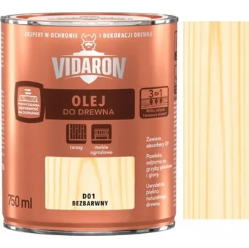 Olej na dřevo Olej na dřevo Vidaron D01 bezbarvý