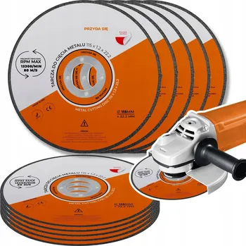 Řezný kotouč 5x KOTOUČ NA ŘEZÁNÍ KOVU OCELI 115mm x 1,2mm x 22,2mm ÚHLOVÁ BRUSKA