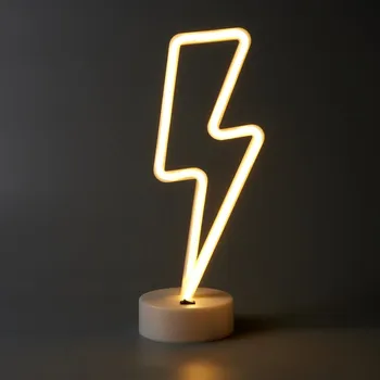 Noční světlo Neon Night Table Lamp Lightning 10