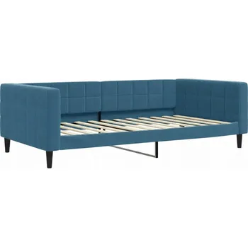 Obývací pokoj Rozkládací pohovka s funkcí spaní, modrá, 100x200 cm, potažená sametem