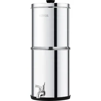 vodní filtr VEVOR Filtr na Vodu 2 Filtry 8,5L Přenosný Vysoce Účinný Stříbrný