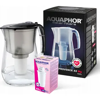 FILTRAČNÍ KONVICE AQUAPHOR PROVENCE 4,2 L ČERNÁ S NÁPLNÍ A5 MG