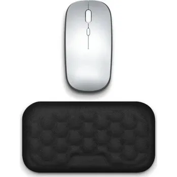 Ergonomická opěrka zápěstí před myš 150 x 80 x 20 mm Paměťová pěna Masážní povrch Uvolnění napětí při práci s počítačovou myší černá