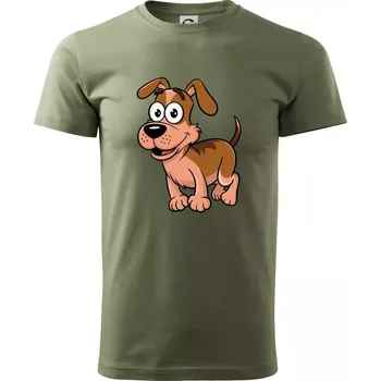 Pánská móda Parové triko - Pes a kost - Klasické pánské triko vyšší gramáže - L ( Khaki )