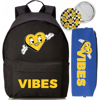 Školní batoh Školní batoh Funandstyle s jednou přihrádkou, černá, modrá, 18 l