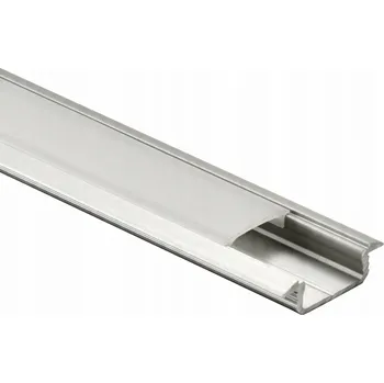 LED páska REJS LUMINO HLINÍKOVÝ PROFIL ZAPUŠTĚNÝ + KRYT PRO LED PÁSEK - ALU 1 METR