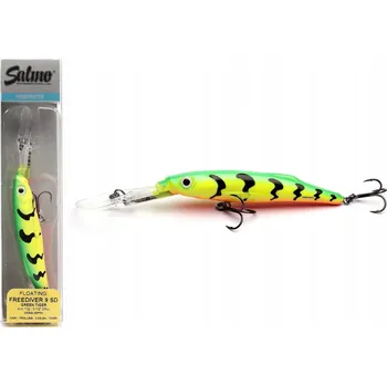 Umělá nástraha Salmo Wobler Freediver Super Deep Runner Green Tiger Délka: 9cm, Hmotnost: 11g, Maximální ponor: 9m