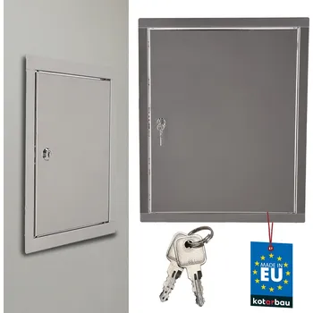 Revizní dvířka Inspekční dvířka zámek na klíč nerezová ocel stříbrná 15x25 cm - 15x25 cm