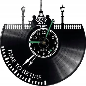 Hodiny Čas na důchod Hodiny pro důchodce Nástěnné hodiny Vinylová deska Moderní Dek