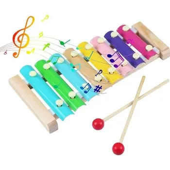 Dřevěný xylofon, zvonkohra pro děti, hudební nástroje pro děti od 1 roku, dětská hudební hračka se