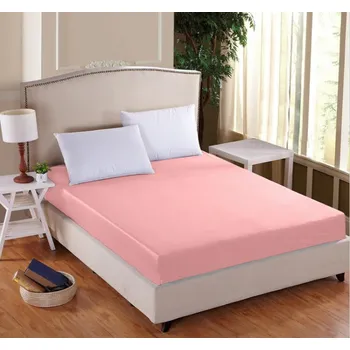 Prostěradlo Prostěradlo Mako-Jersey s lycrou Světle růžová - 90x200 cm jednolůžko