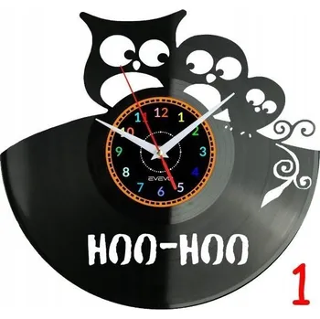 Hodiny Nástěnné hodiny s vinylovou DÁREK sovy, PAMÁTKA k narozeninám