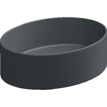 Umyvadlo Umyvadlo na desku Like Slim 45FS keramické, ebano matná, 45x34 cm, LKLAVFSB45028