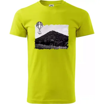 Pánské tričko Retro Milešovka - Klasické pánské triko vyšší gramáže - XS ( Limetková )