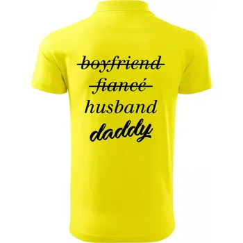 Pánská košile Partnerské triko nastávající rodiče - Polokošile pánská Pique Polo 203 - 4XL ( Citrónová )