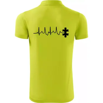 Pánská košile EKG puzzle rozpojené - Polokošile Victory sportovní (dresovina) - XL ( Limetková )