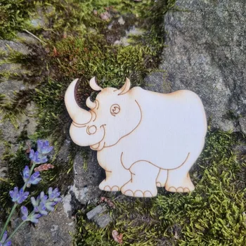 magnetka pro dítě Magnetka z překližky – nosorožec k dotvoření