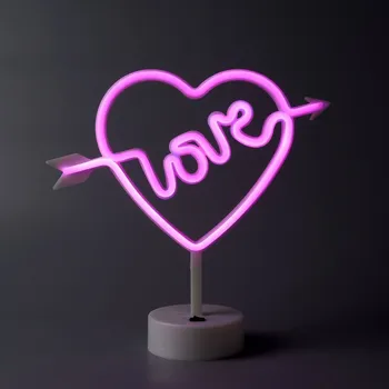 Noční světlo Neon Night Table Lamp Love 03
