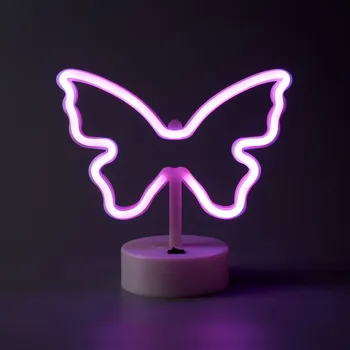 Noční světlo Neon Night Table Lamp Butterfly 13
