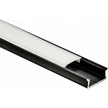 LED osvětlení REJS LUMINO HLINÍKOVÝ PROFIL NÁSTAVNÝ + KRYT PRO LED PÁSEK ČERNÝ 2 METRY
