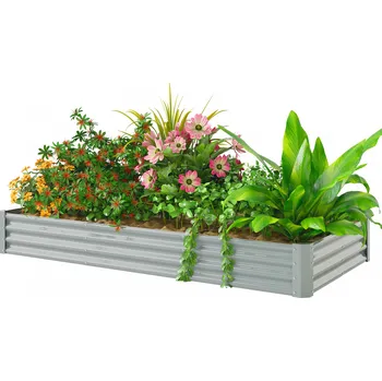 Vyvýšený záhon Vyvýšený záhon 240x120x30 cm | stříbrný