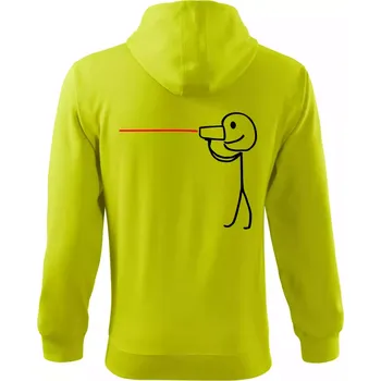 Pánská mikina Láska telefon - Mikina s kapucí na zip trendy zipper - L ( Limetková )
