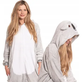 Dámské pyžamo Dámské pyžamo kombinéza Kigurumi kostým Šedá Onesie Koala 175-185 cm XL