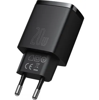 Mobilní telefon Baseus Compact Quick Charger U+C 20W EU Black CCXJ-B01