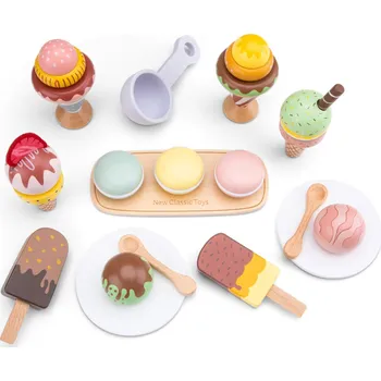 Hra na obchod New Classic Toys Sada dřevěných mražených sladkostí - 25 ks