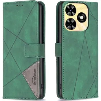 Pouzdro na mobilní telefon TT-TopTechnology Kožené pouzdro Infinix Smart 8 zelené, green, model knížka, řada RHOMBUS