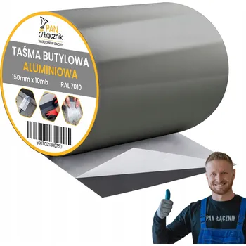 Lepicí páska Butylkaučuková těsnicí páska hliníková 150mm 10m Antracit RAL7010 Střešní