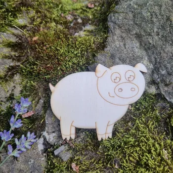 magnetka pro dítě Magnetka z překližky – prasátko k dotvoření