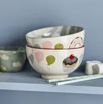 Bloomingville Kameninové misky Darby 500 ml 2 ks Bloomingville Darby Bowl, Red, Stoneware