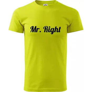Pánské oblečení Mr Right - Klasické pánské triko vyšší gramáže - 3XL ( Limetková )