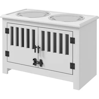 Miska na krmení 60x30x43 cm | bílá