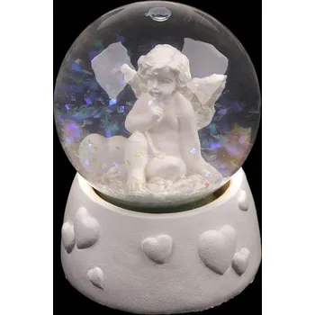 Vánoční dekorace Sněžítko anděl Ø4,5 cm Varianta: 2 bílá, Balení: 1 ks