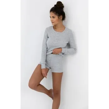 Dámské pyžamo Dámské pyžamo Sensis Brittany - bavlna Šedá L/XL