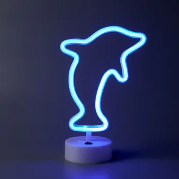 Noční světlo Neon Night Table Lamp Dolphin 14