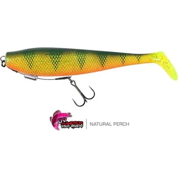 Rybářský háček Gumová Nástraha Rage Zander Pro Shad 18cm 7" Loaded UV Natural Perch