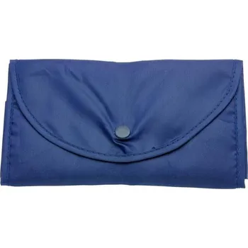 Modrá skládací nákupní nylonová taška