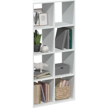 Knihovna Dělicí stěna Knihovna bílá 69,5 x 29 x 137,5 cm, z umělého dřeva