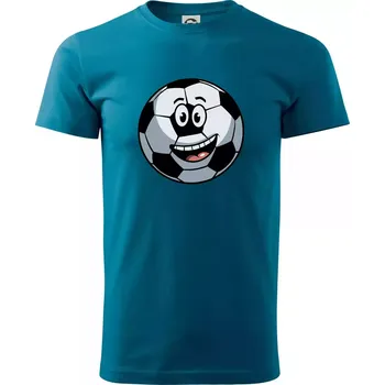 Parové triko - Kopačka a míč - Klasické pánské triko vyšší gramáže - 3XL ( Petrolejová )