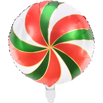 Balónek Fóliový balónek lízátko, 35 cm, červeno-zelený matný potisk