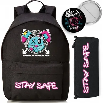 Školní batoh Školní batoh Funandstyle s jednou přihrádkou, černý, 18 l