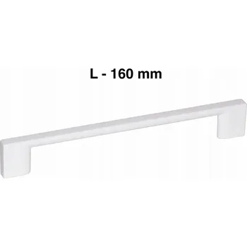 NÁBYTKOVÁ ÚCHYTKA TECHNO BÍLÁ POLOMATNÁ PRO NÁBYTEK, ROZTEČ 160 mm