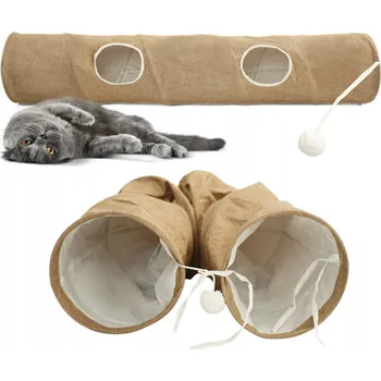 Hračka pro kočku Tunel pro kočky DOGESTE Tunel pro kočky Tunzo brązowy