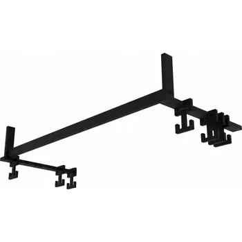 Věšák LOFT KOVOVÝ NÁSTĚNNÝ VĚŠÁK NA OBLEČENÍ ČERNÝ 40