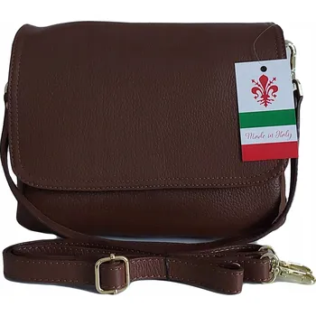 Kabelka Vera Pelle kabelka z pravé kůže hnědá